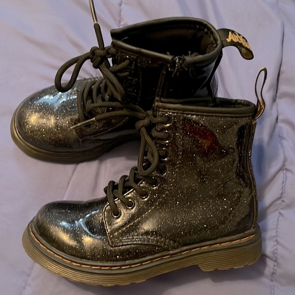 Dr. Martens Shoes Doc Martens Glitter Combat Boots Size 1 Poshmark